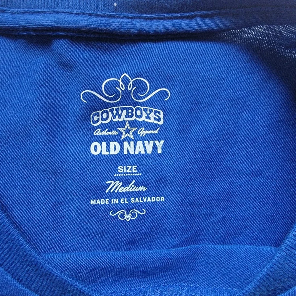 Old Navy Dallas Cowboys NFL Blue Graphic T-Shirt Shirt, Size M